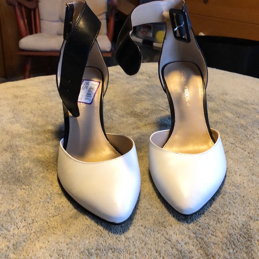 Audrey brooke colorblock heels